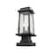 Z-Lite Millworks 2 Light Outdoor Pier Mounted Fixture, Black & Clear Beveled 574PHMS-SQPM-BK - alternate 5